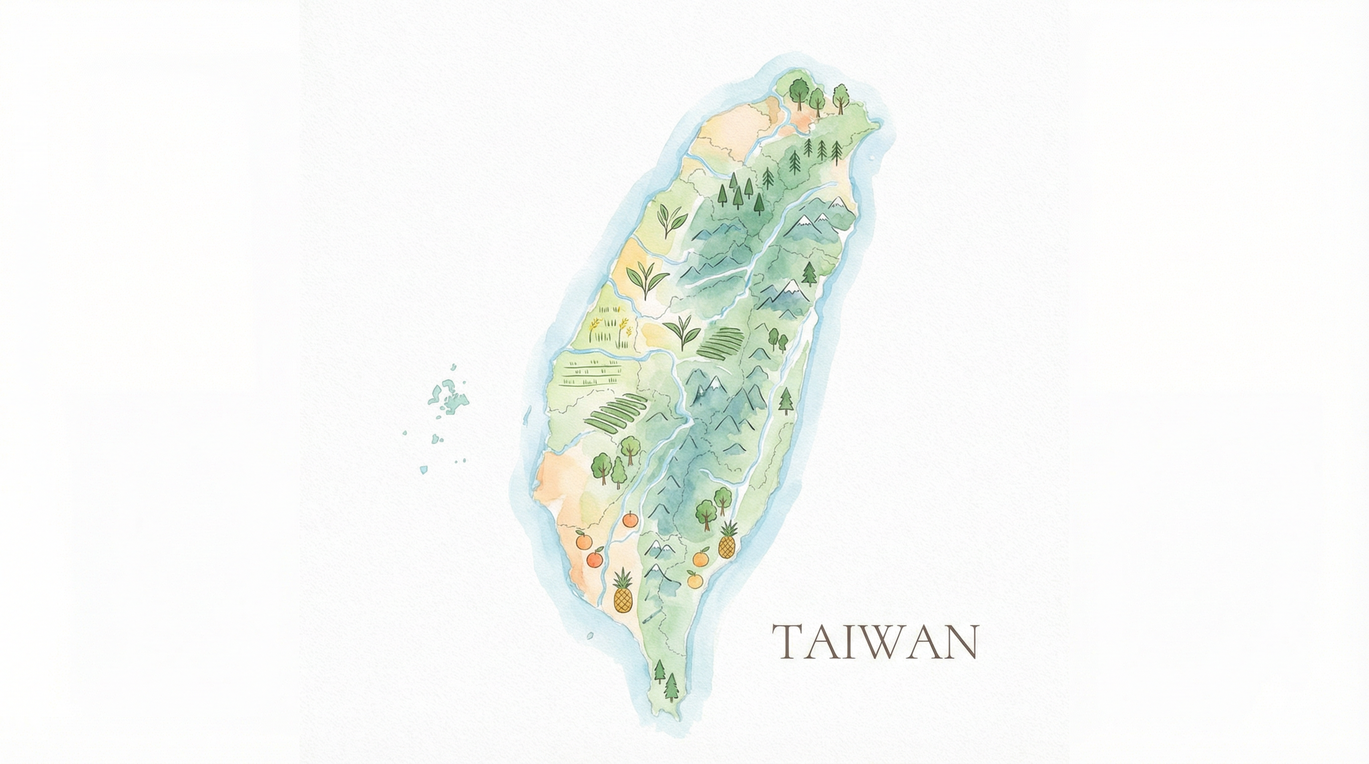 Map of Taiwan sourcing regions