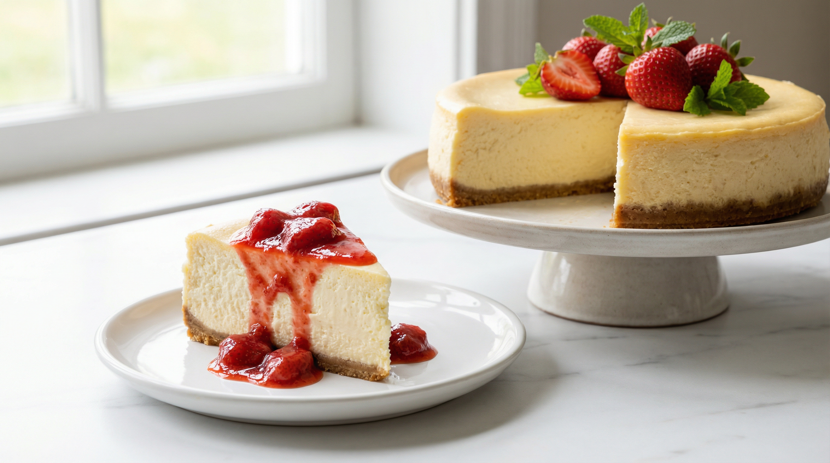 Classic Strawberry Jam Cheesecake