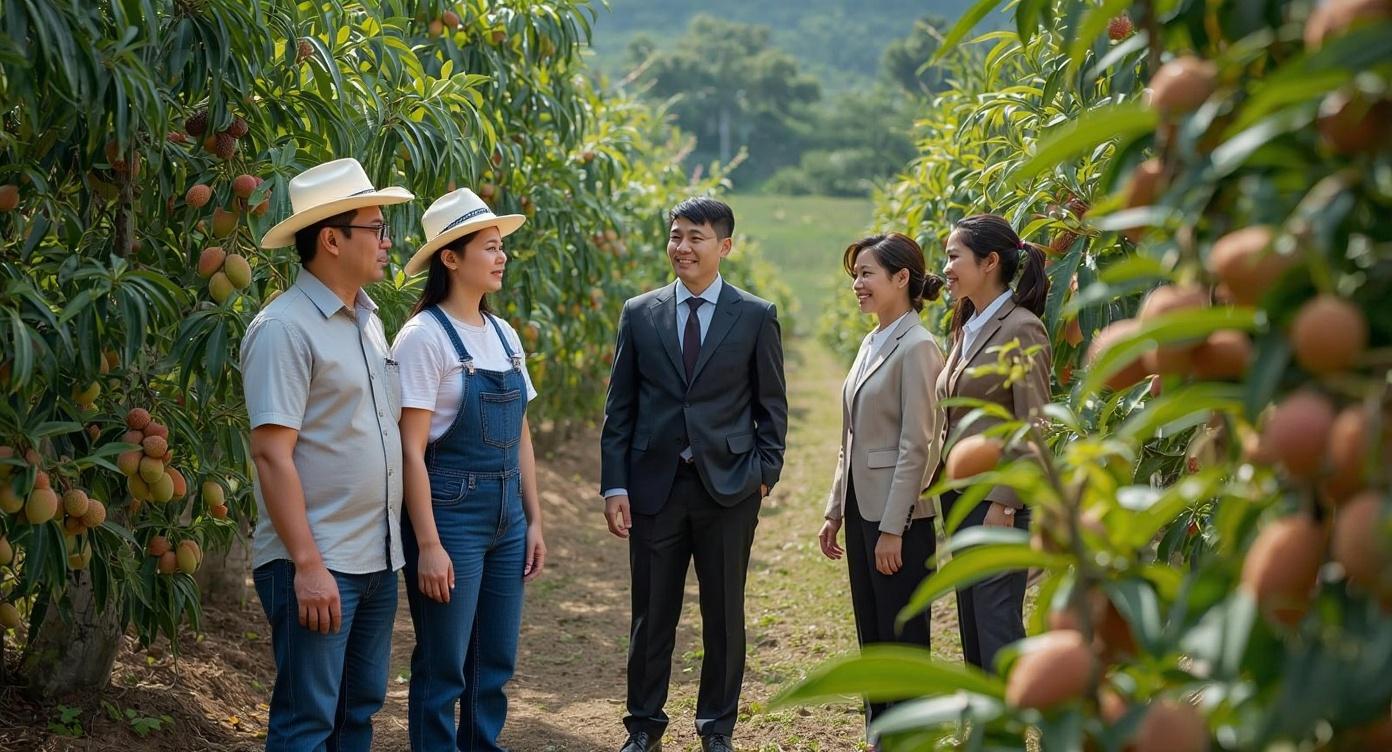 Taiwan Sourcing Team at fruit farm